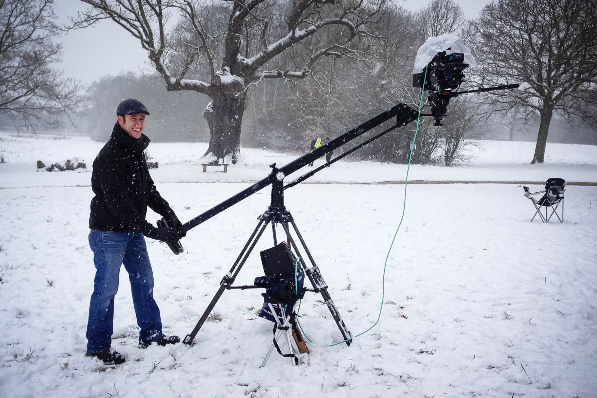 Cameraman with Jib Camera