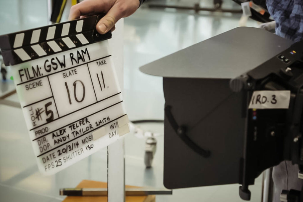 Clapperboard with Camera